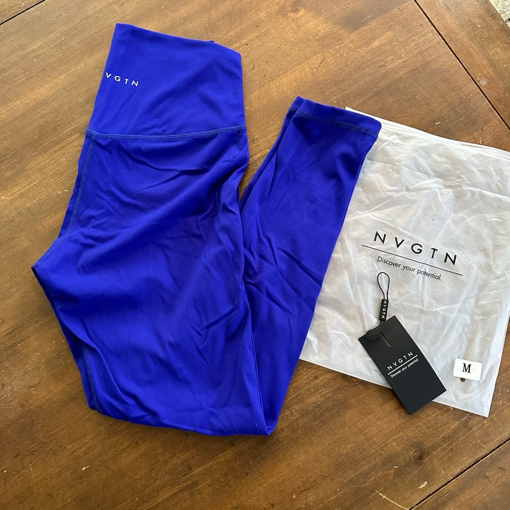 NVGTN Cobalt Solid Seamless Leggings size M